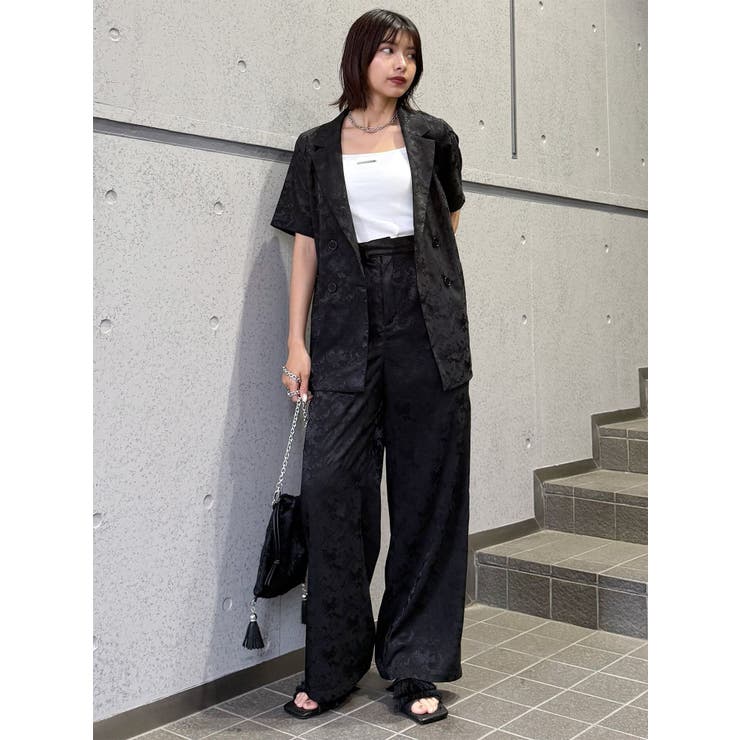 ジャガードフラワーワイドパンツ【セットアップ着用可】 | MURUA | 詳細画像23 