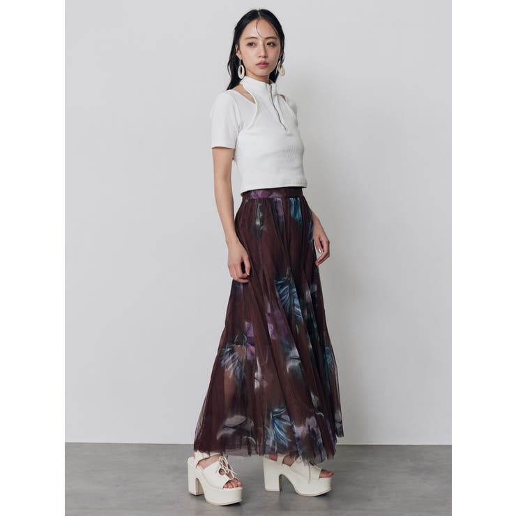 ブラーフラワーフレアスカート | MURUA | 詳細画像10 