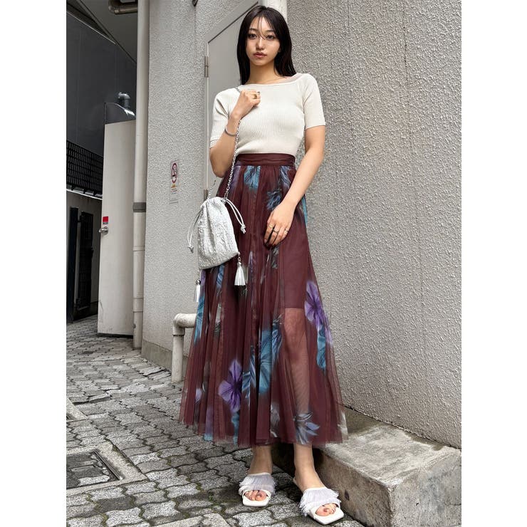 ブラーフラワーフレアスカート | MURUA | 詳細画像17 