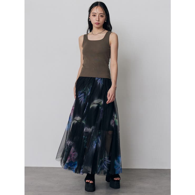 ブラーフラワーフレアスカート | MURUA | 詳細画像2 