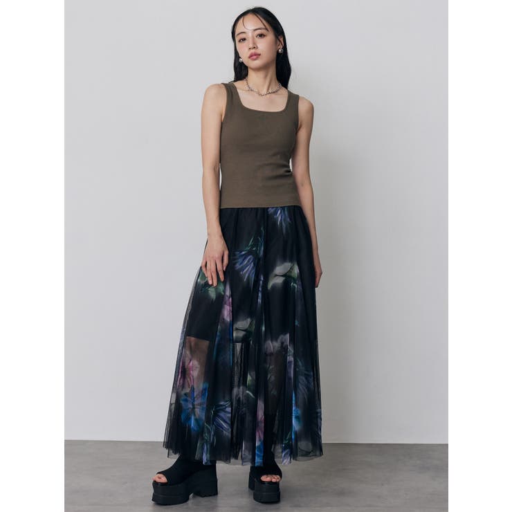 ブラーフラワーフレアスカート | MURUA | 詳細画像3 