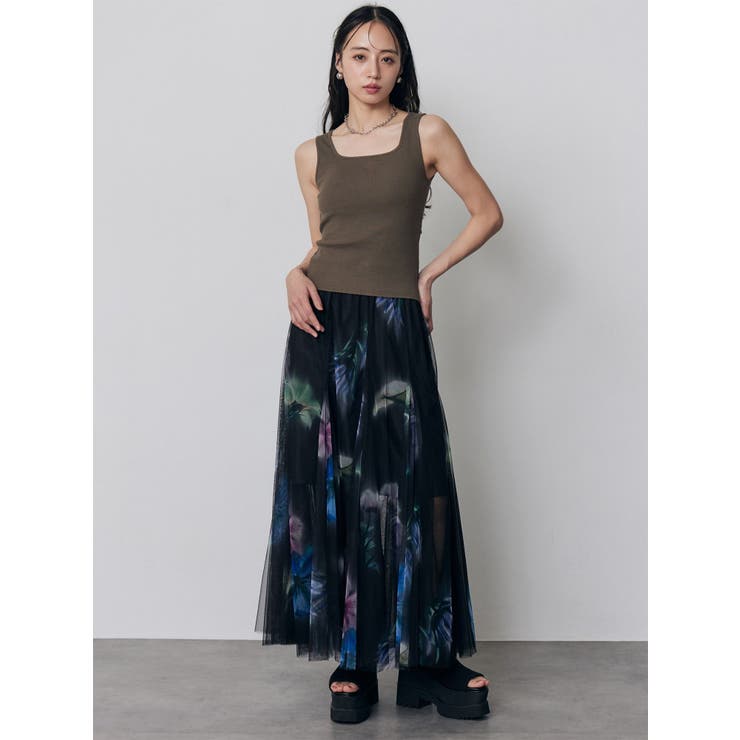 ブラーフラワーフレアスカート | MURUA | 詳細画像4 