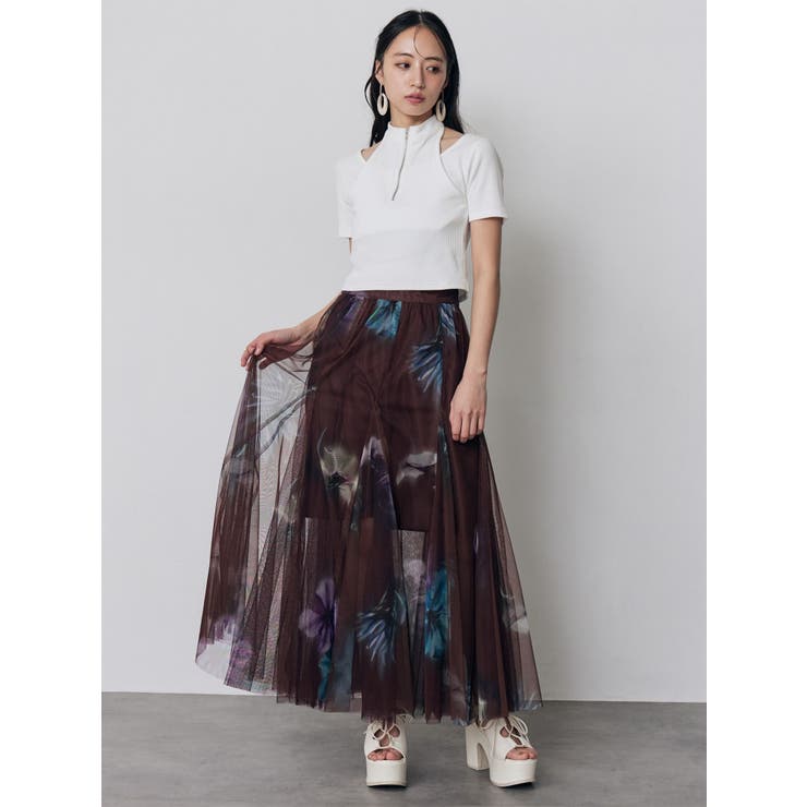 ブラーフラワーフレアスカート | MURUA | 詳細画像9 