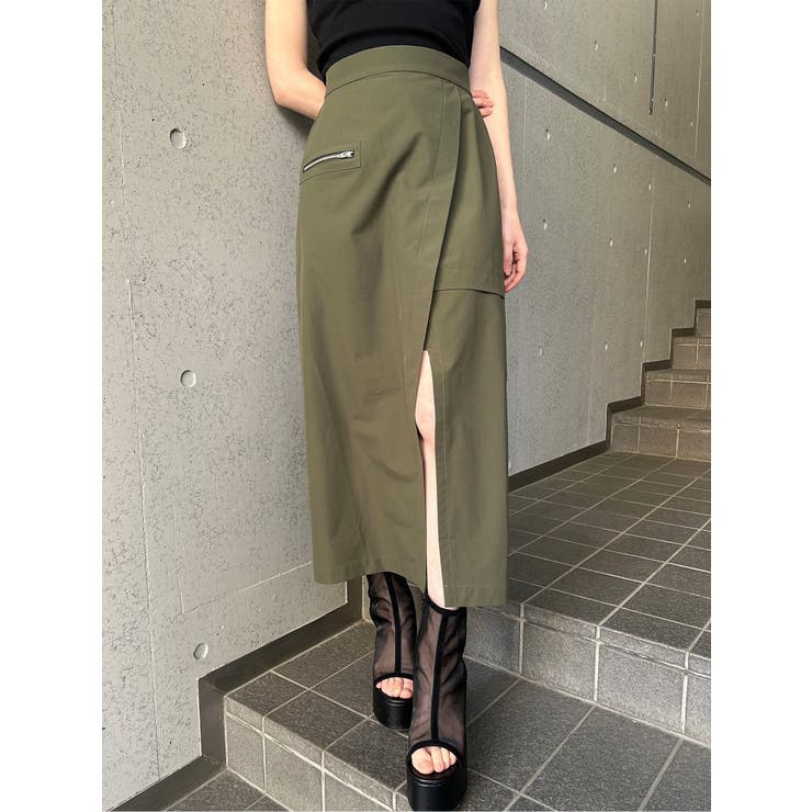 カーキ | スリットデザインスカート | MURUA