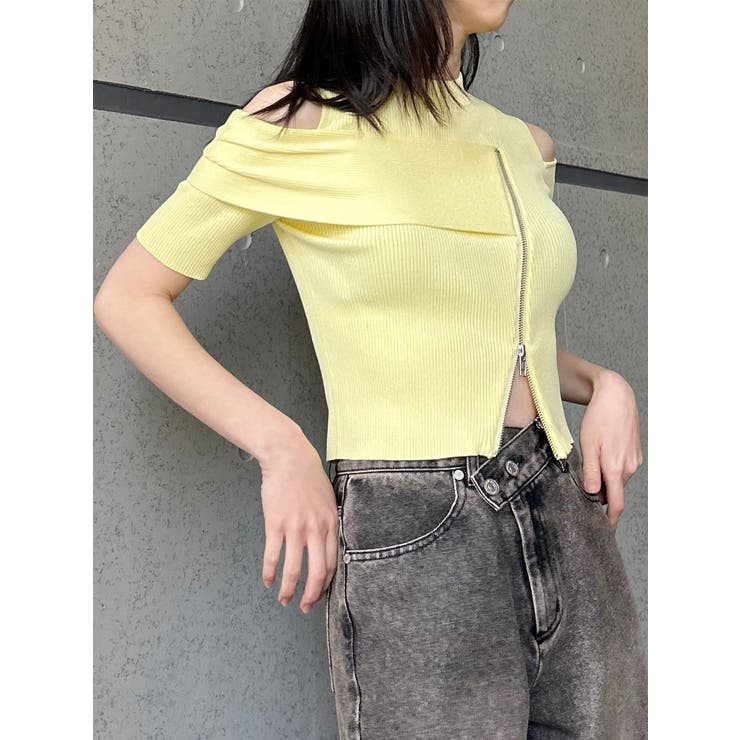 ショルダーカットZIPハーフニット | MURUA | 詳細画像16 