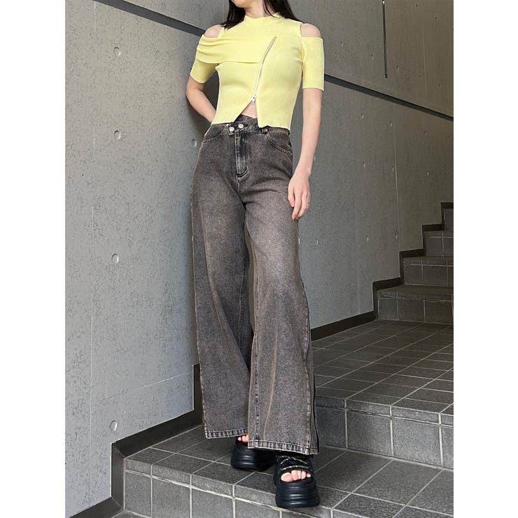 ショルダーカットZIPハーフニット | MURUA | 詳細画像18 