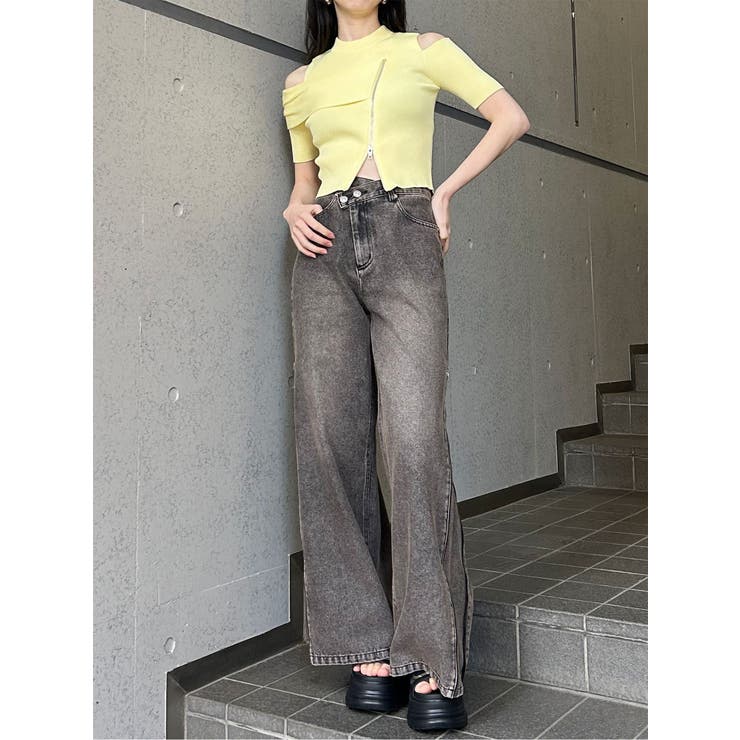 ショルダーカットZIPハーフニット | MURUA | 詳細画像19 