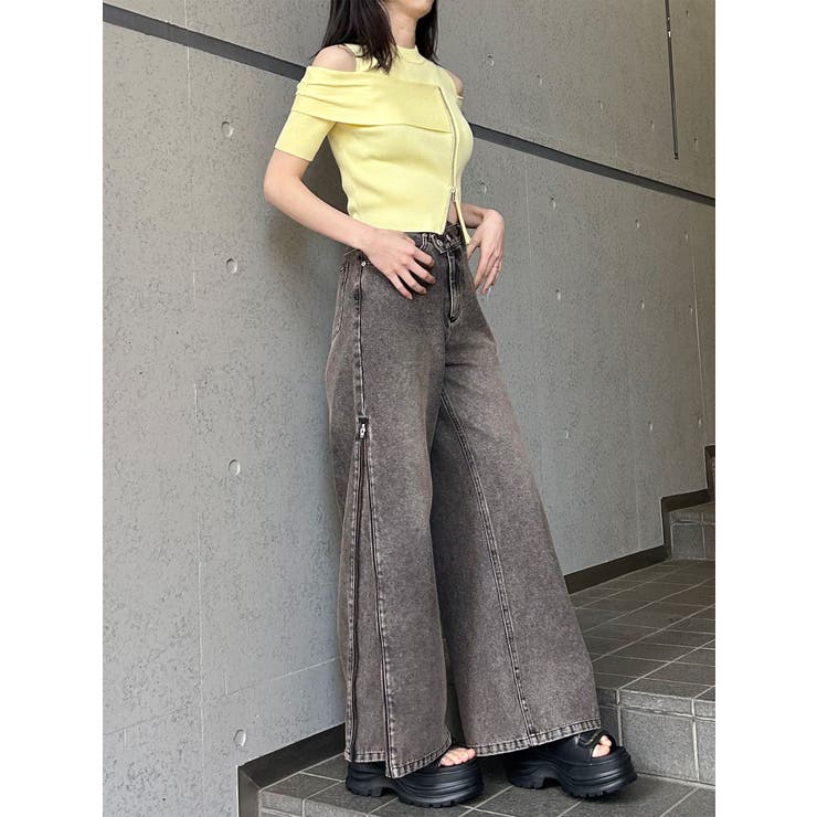 ショルダーカットZIPハーフニット | MURUA | 詳細画像20 