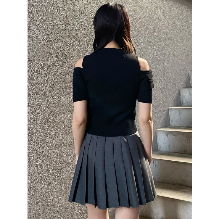 ショルダーカットZIPハーフニット | MURUA | 詳細画像6 