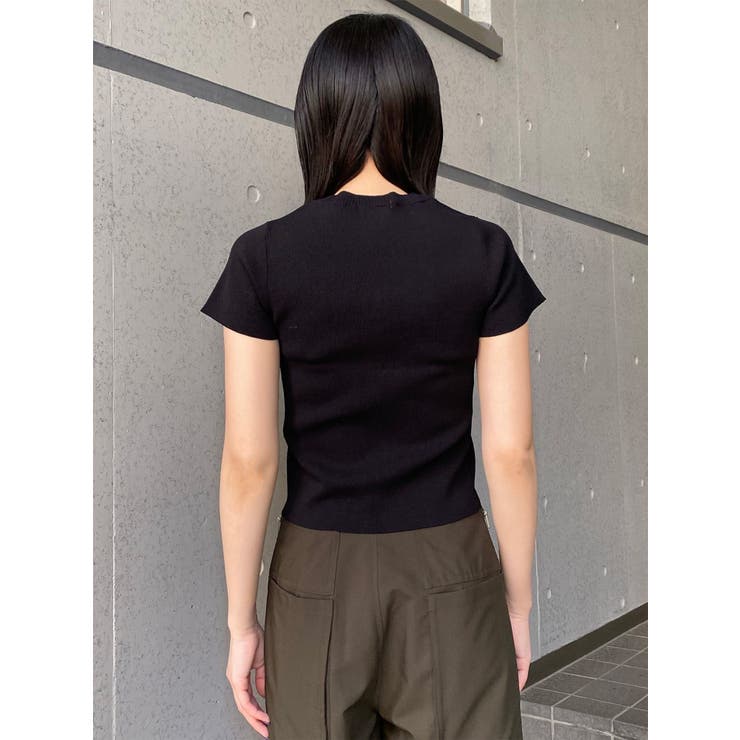 レースレイヤードVネックハーフニット | MURUA | 詳細画像35 
