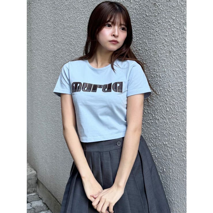パターンロゴパッチTシャツ | MURUA | 詳細画像2 