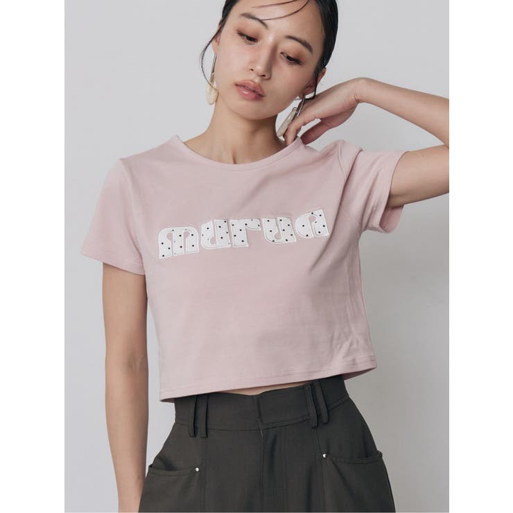 ピンク | パターンロゴパッチTシャツ | MURUA