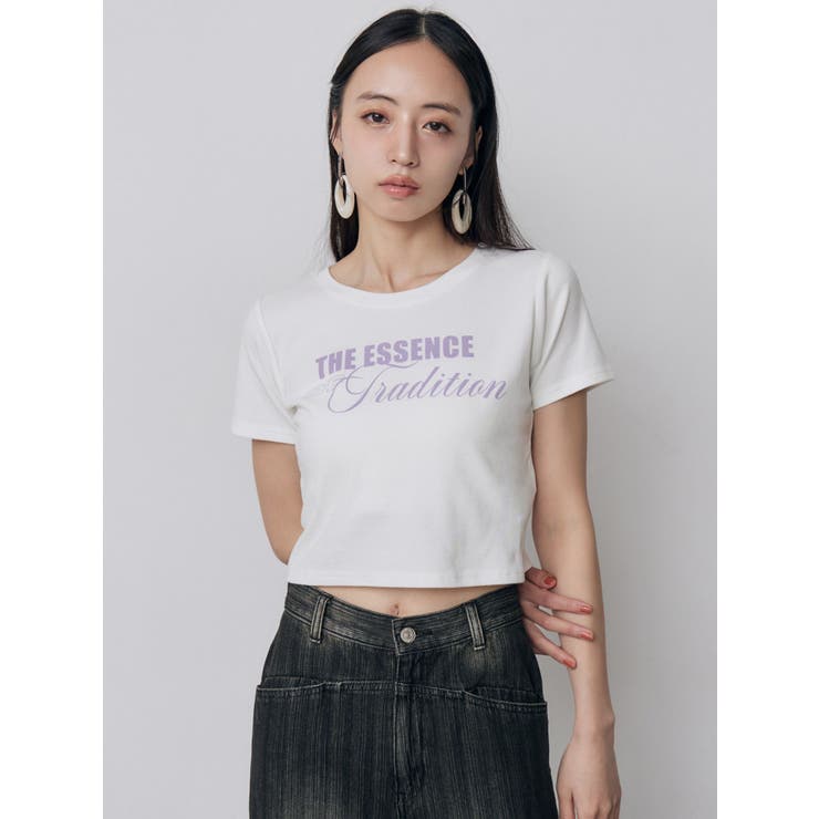 MIXタイプフェイスクロップドTシャツ | MURUA | 詳細画像3 
