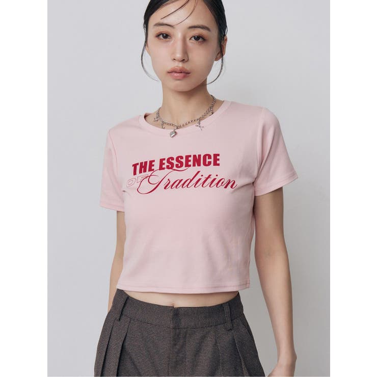 ピンク | MIXタイプフェイスクロップドTシャツ | MURUA
