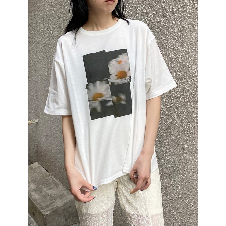 ブラック | プリントオーバーTシャツ | MURUA