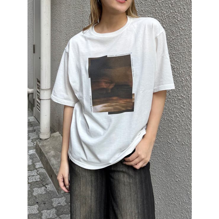 ブラウン | プリントオーバーTシャツ | MURUA