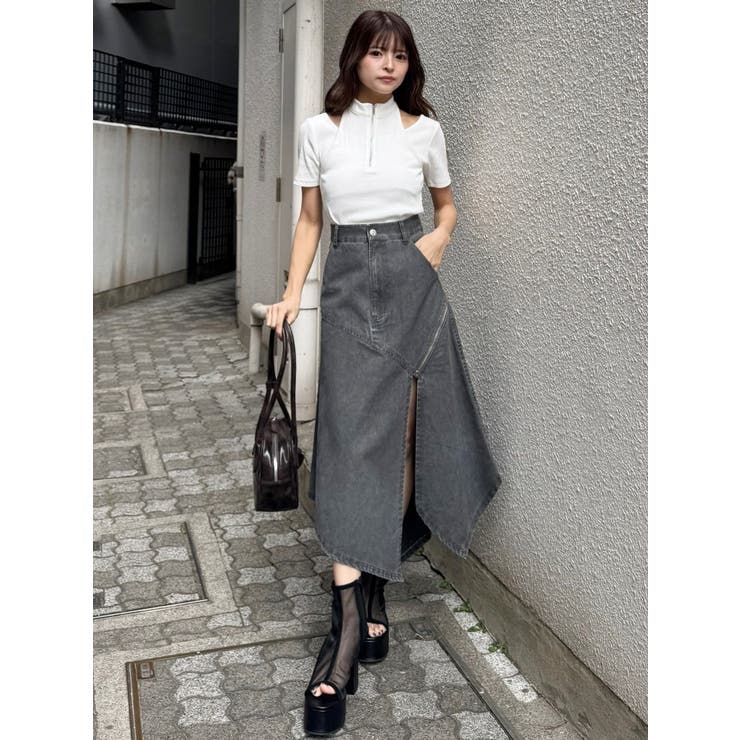 ホルターハーフジップテレコトップス | MURUA | 詳細画像13 