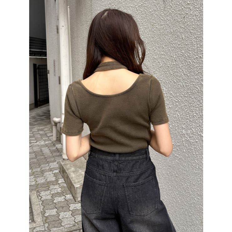 ホルターハーフジップテレコトップス | MURUA | 詳細画像16 