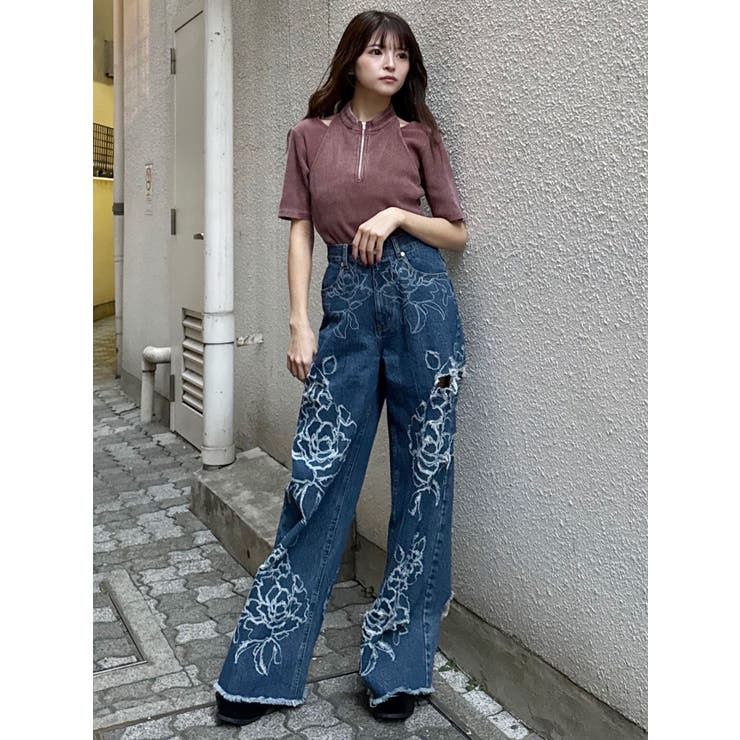 ホルターハーフジップテレコトップス | MURUA | 詳細画像20 