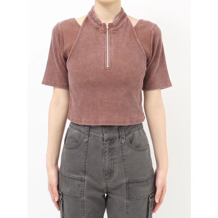 ホルターハーフジップテレコトップス | MURUA | 詳細画像22 