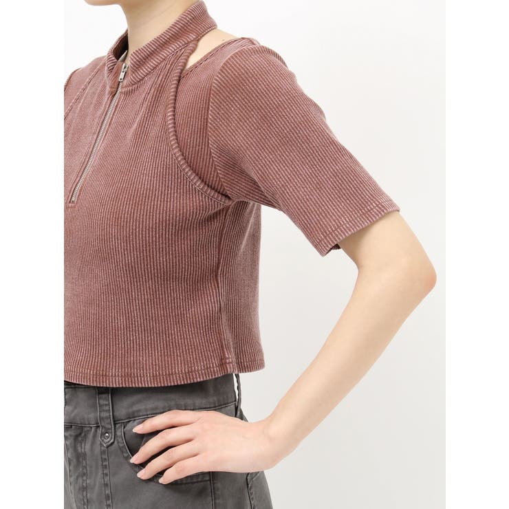 ホルターハーフジップテレコトップス | MURUA | 詳細画像26 