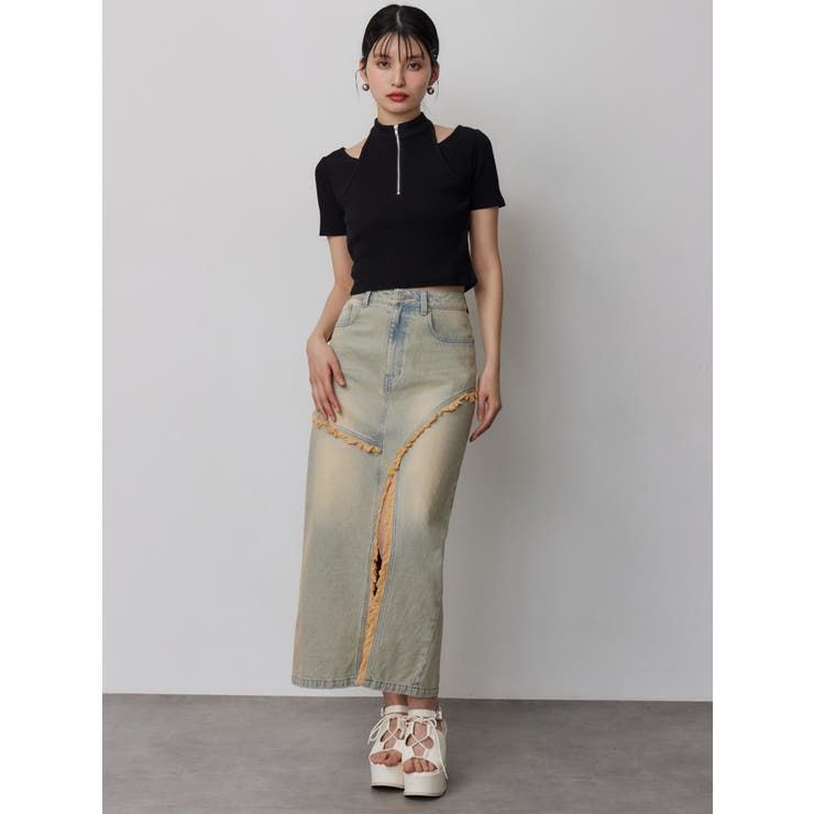 ホルターハーフジップテレコトップス | MURUA | 詳細画像6 