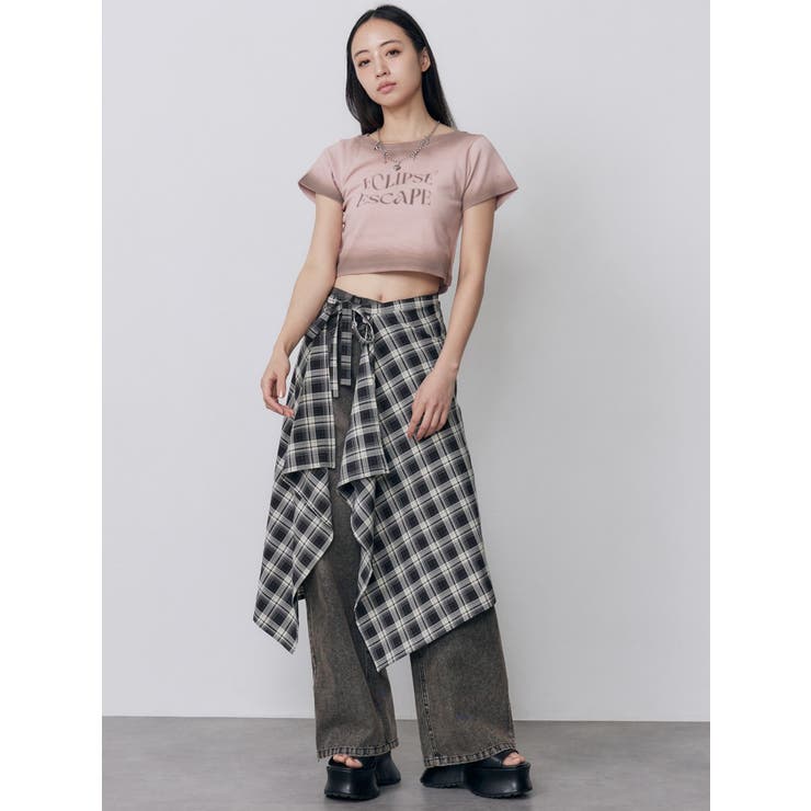 シャドウクロップドTシャツ | MURUA | 詳細画像20 
