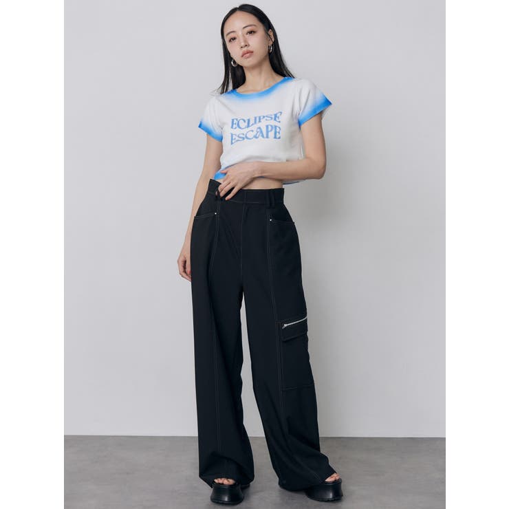 シャドウクロップドTシャツ | MURUA | 詳細画像25 