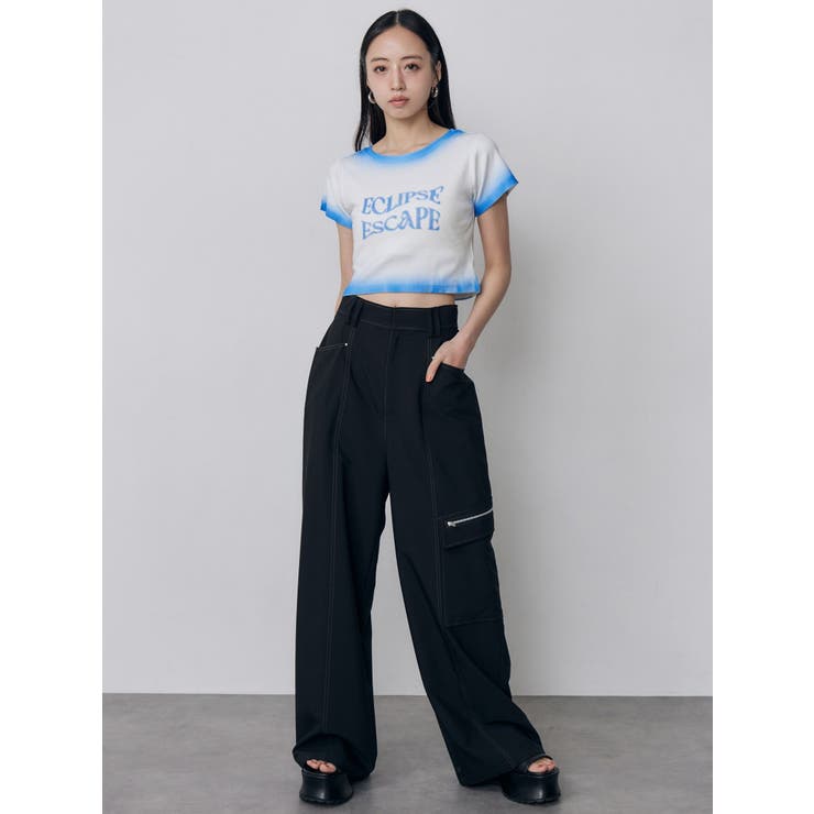 シャドウクロップドTシャツ | MURUA | 詳細画像26 