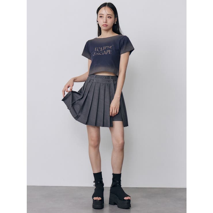 シャドウクロップドTシャツ | MURUA | 詳細画像8 