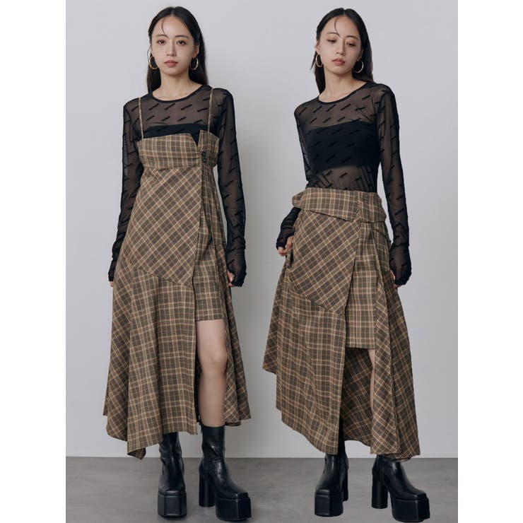 ベージュ | 2WAYスリットキャミワンピース | MURUA
