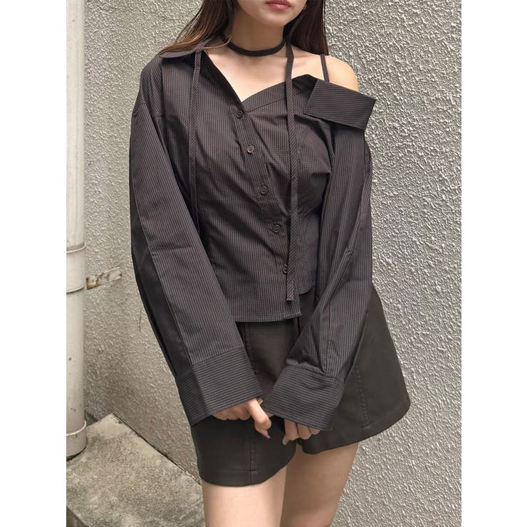 ミックス | マルチウェイオフショルストリングシャツ | MURUA