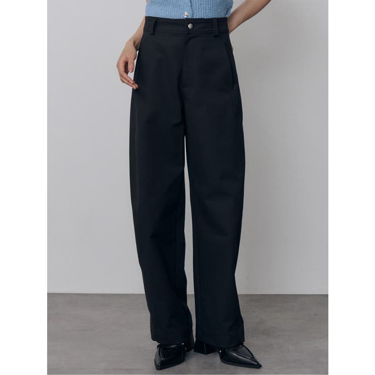 ブラック | ベーシックバレルレッグパンツ | MURUA