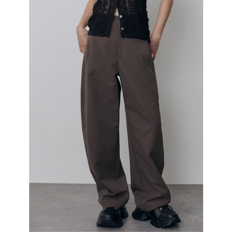 ブラウン | ベーシックバレルレッグパンツ | MURUA