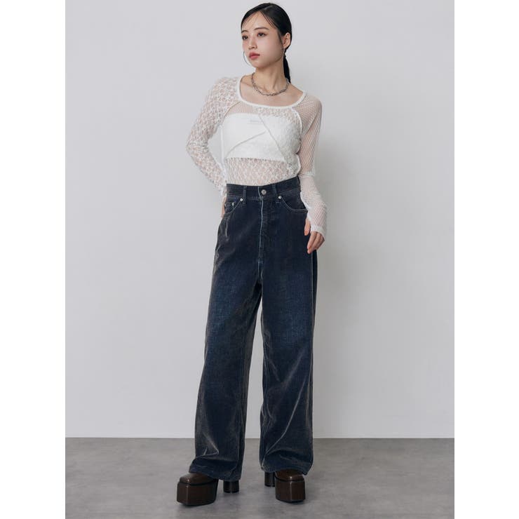 カラーモールデニムパンツ【セットアップ着用可】 | MURUA | 詳細画像15 