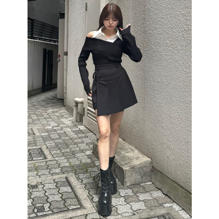 シャツドッキングニットトップス | MURUA | 詳細画像7 
