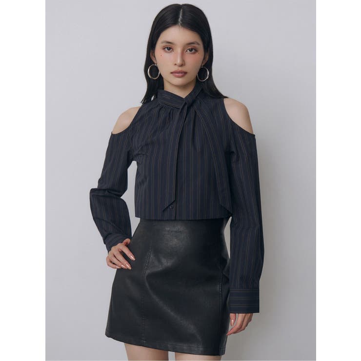 ショルダーオープンボウタイシャツ | MURUA | 詳細画像2 