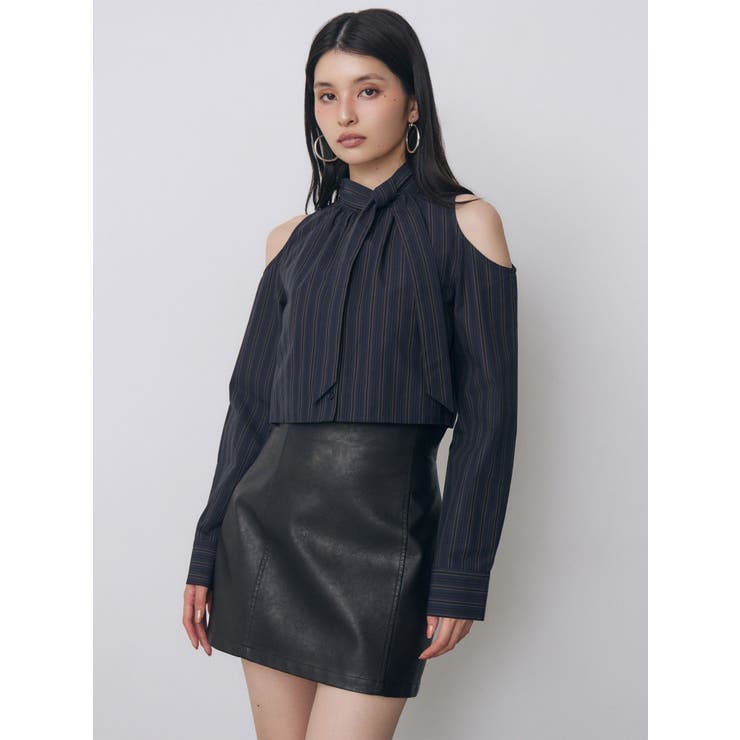 ショルダーオープンボウタイシャツ | MURUA | 詳細画像3 