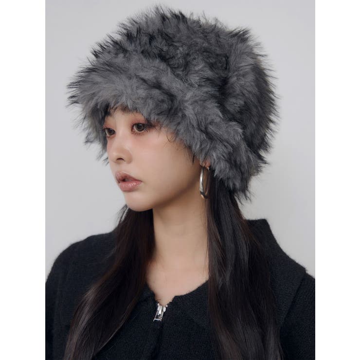 グレー | フェイクファーキャップ | MURUA