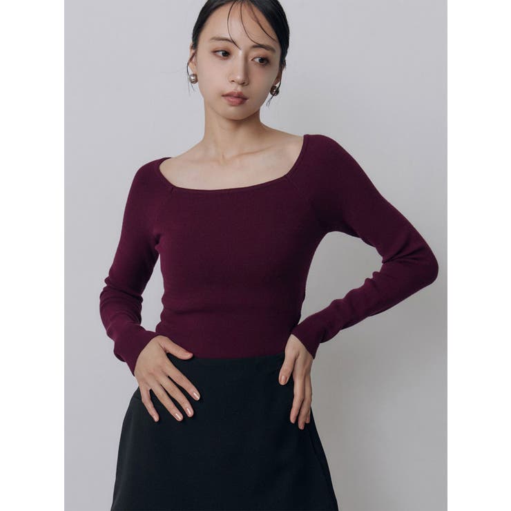パープル | 2WAYベーシックニット | MURUA