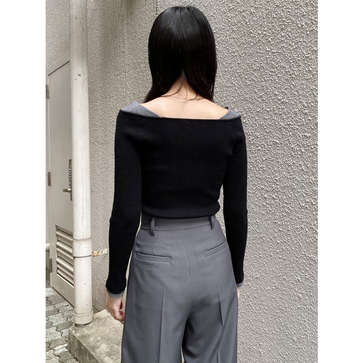 バイカラーレイヤードオフショルニット | MURUA | 詳細画像45 