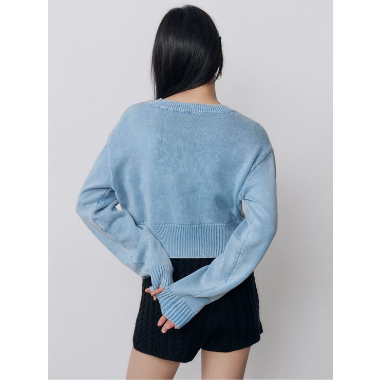 ウォッシュシャギーロゴニット | MURUA | 詳細画像23 