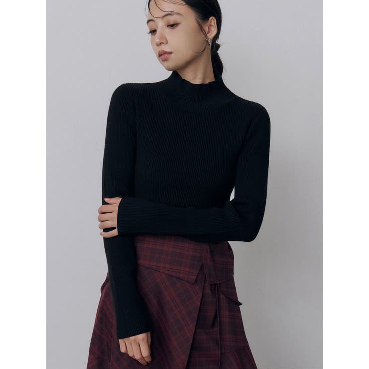 ブラック | ベーシックハイネックニット | MURUA