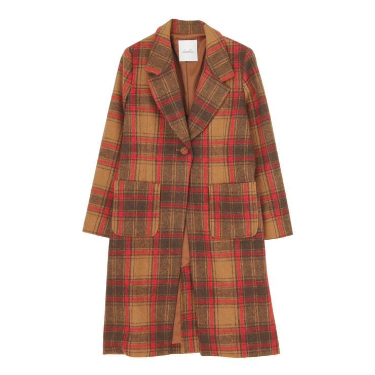 sw】チェックチェスターコート[品番：MKSW0016773]｜dazzlin（ダズリン