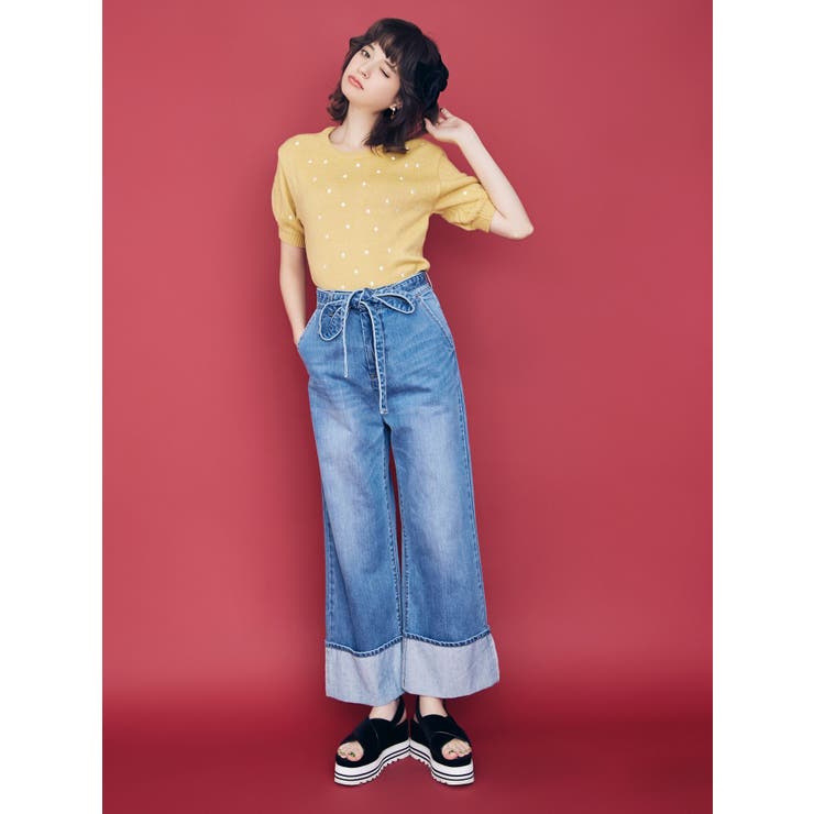 sc】ロールアップデニムパンツ[品番：MKSW0017305]｜dazzlin
