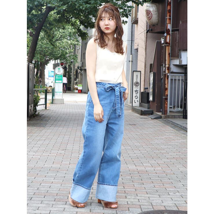 sc】ロールアップデニムパンツ[品番：MKSW0017305]｜dazzlin