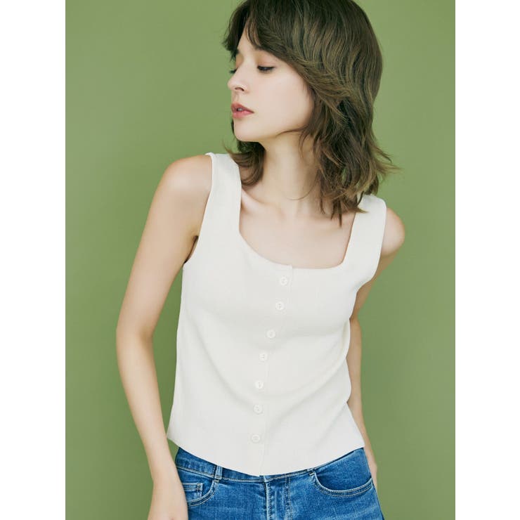 【sw】ボタン付タンクニットトップス | dazzlin | 詳細画像3 