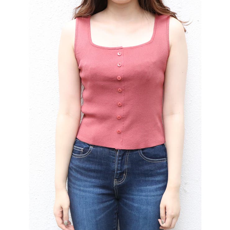【sw】ボタン付タンクニットトップス | dazzlin | 詳細画像4 