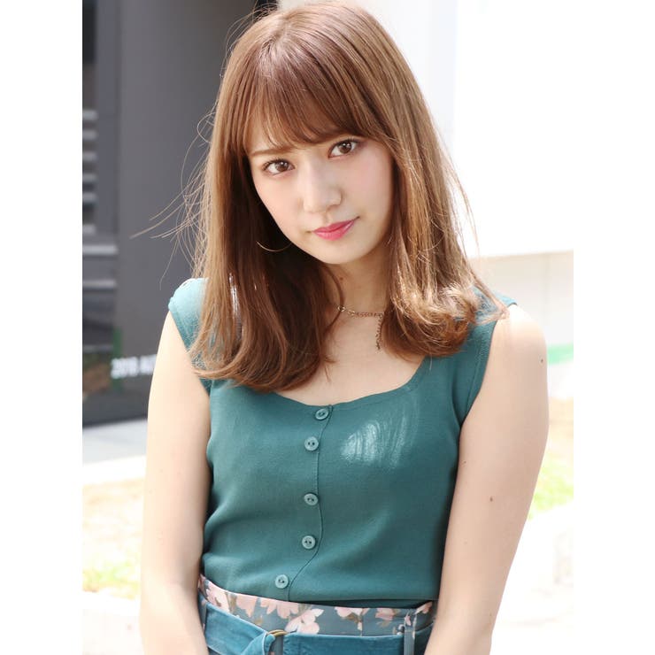 グリーン | 【sw】ボタン付タンクニットトップス | dazzlin