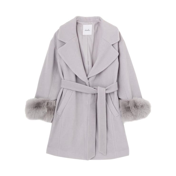 美品✩ブルーフォックス＆ラパン✩パープル✩ファーコート✩フリルデザイン✩柔ら軽い 今治タオルの雲ごこちタオルのヘアターバン - 今治タオルの丸山タオル